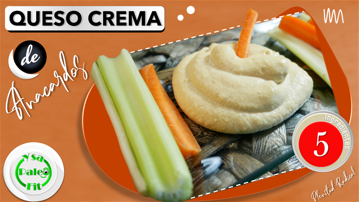 Queso crema vegetal de anacardos 😋 SIN ACEITE | SOLO 5 INGREDIENTES 👍